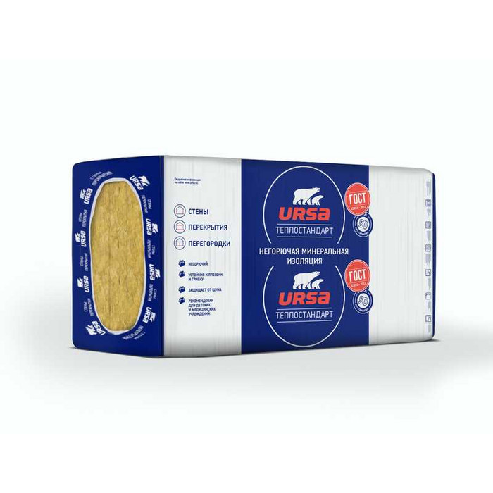 Утеплитель Ursa Geo Теплостандарт плита 100х610х1230